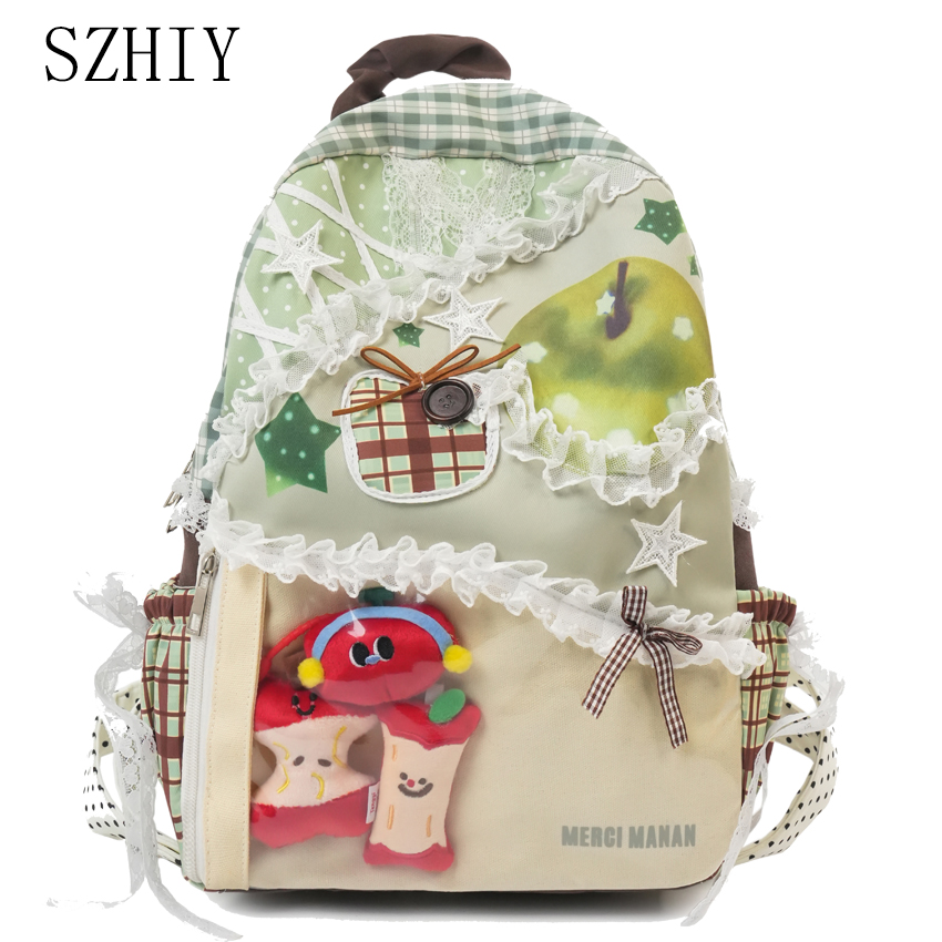 Canvas Backpack Casual - Bunter Rucksack für Studentinnen und Frauen,