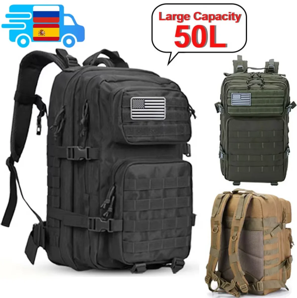 2Q-50L Taktischer Rucksack Her – Rucksack Military Style Bewertung und Preis