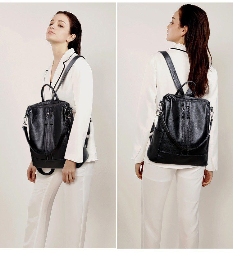 Frauen Weiches Leder Rucksack  – Canvas Backpack Casual Bewertung und Preis